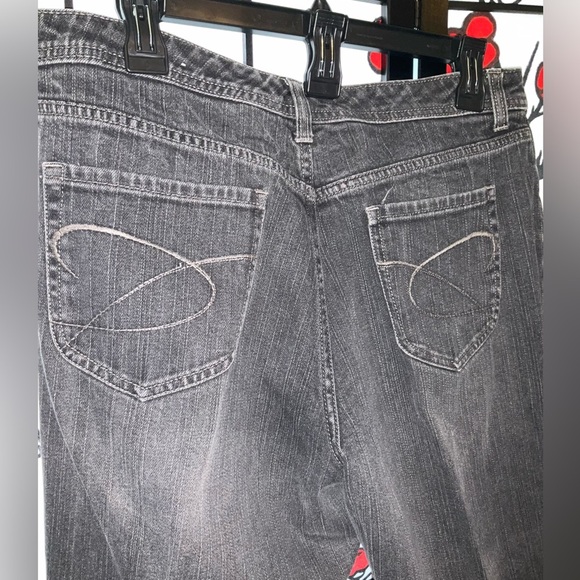 Womens Chicos Platinum Denim Sz 1 Short Black Washed Denim Stretch Jeans - Picture 7 of 9